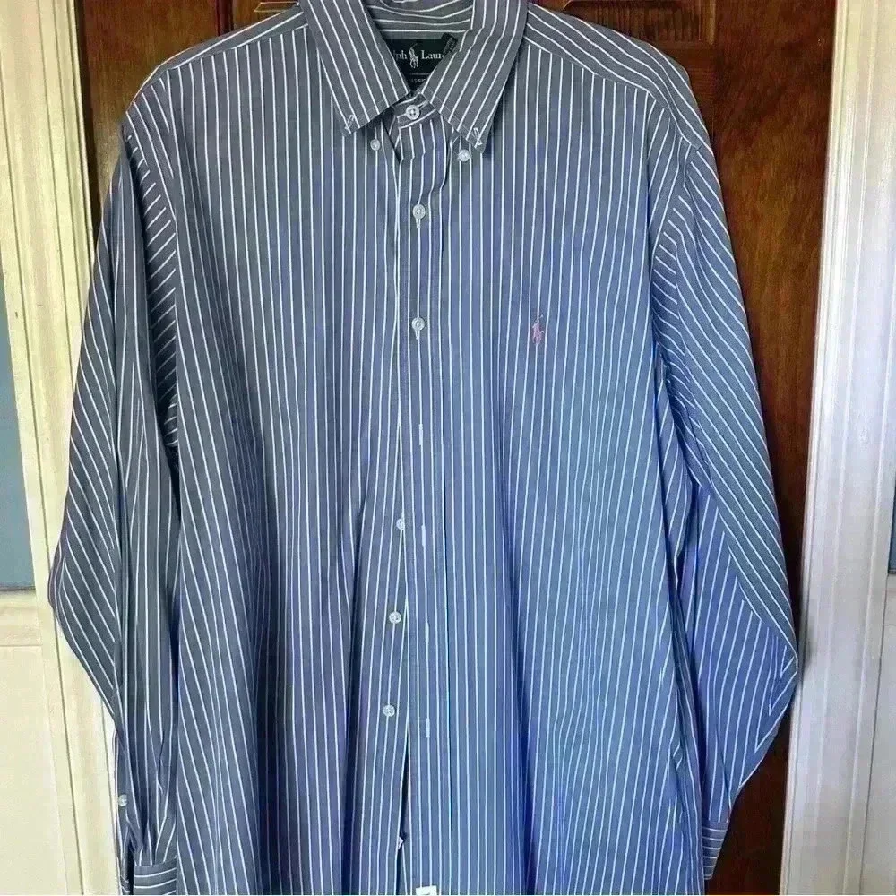 Polo Ralph Lauren button down shirt classic fit Striped 161/2 men’s L
